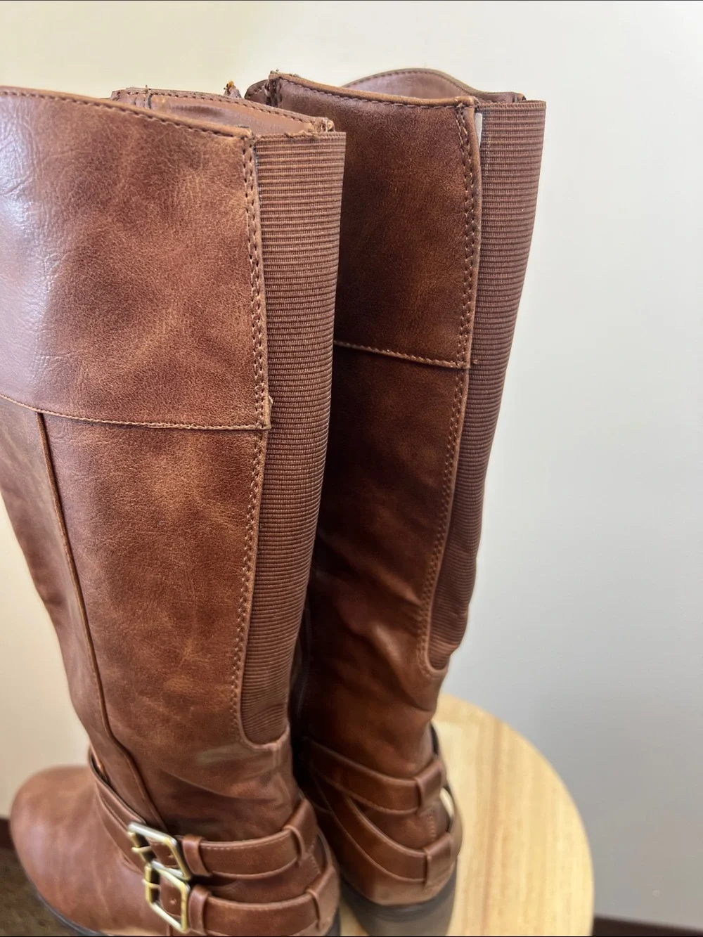 Lifestride Women's Winner Tall Brown Zip Riding Boots New with Tags Size 9 wide